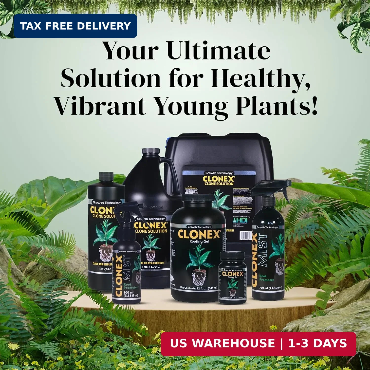 Clonex Rooting Gel – High-Performance Rooting Compound for Plant Cuttings, Conta