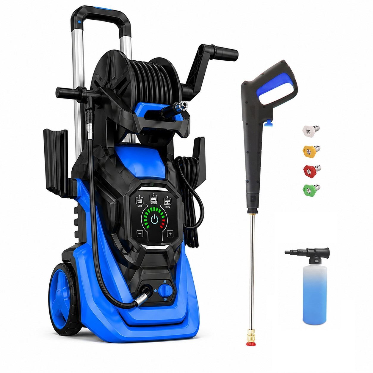 Pressure Washer 5560PSIMAX 3.0GPM, 15-Level Touch Control, Soap Tank, for Yard