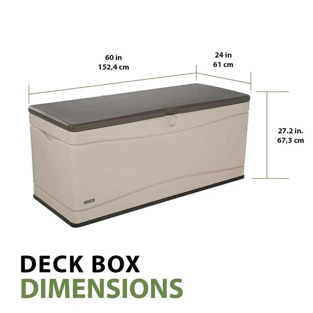 Resin Marine Dock Box Weather-Resistant with Handles and Lid Durable 130 Gal.