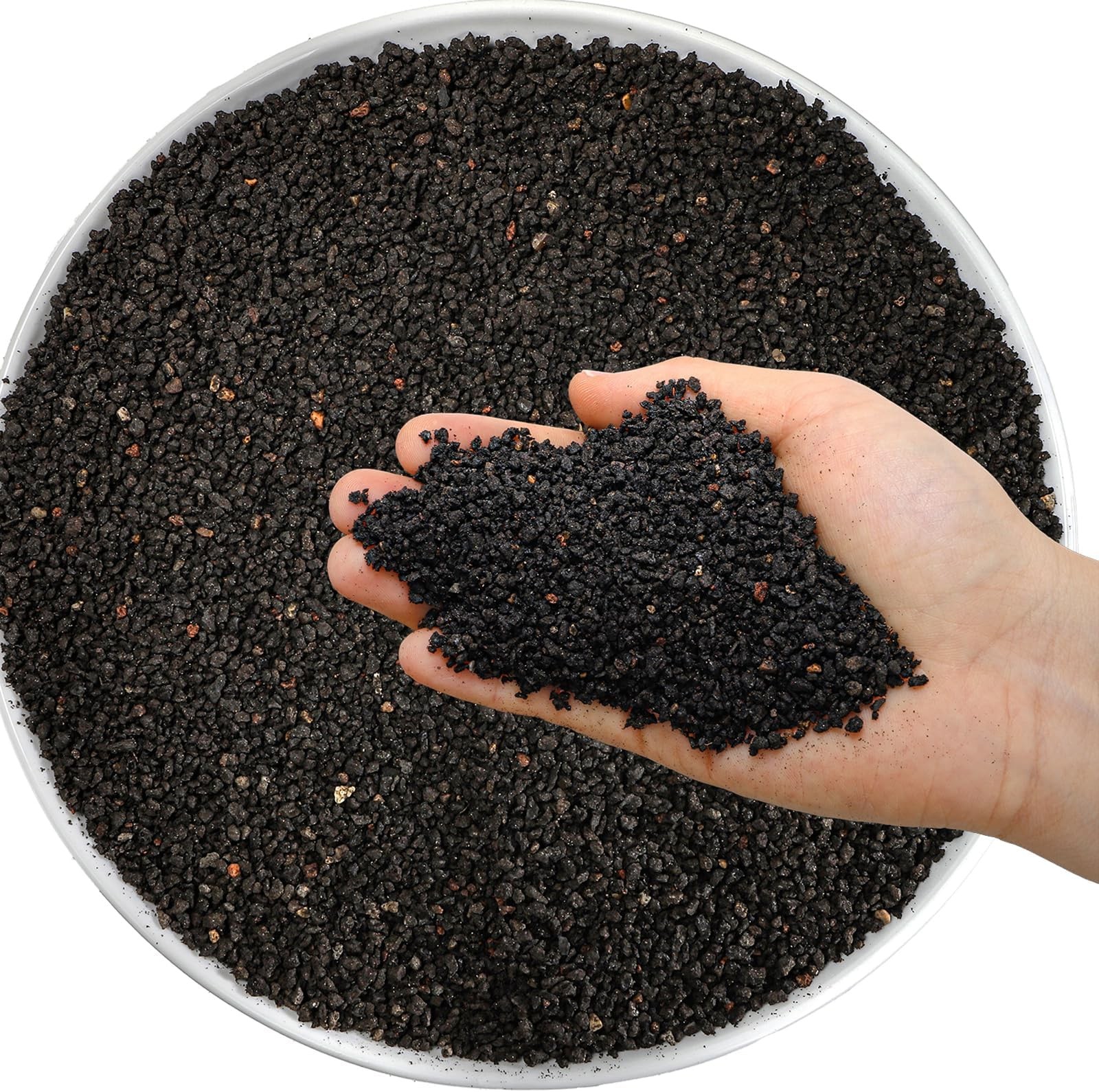 TOPZEA 12 LB Black Lava Rocks Sand for Plants, Potting Soil Decorative Landsc…