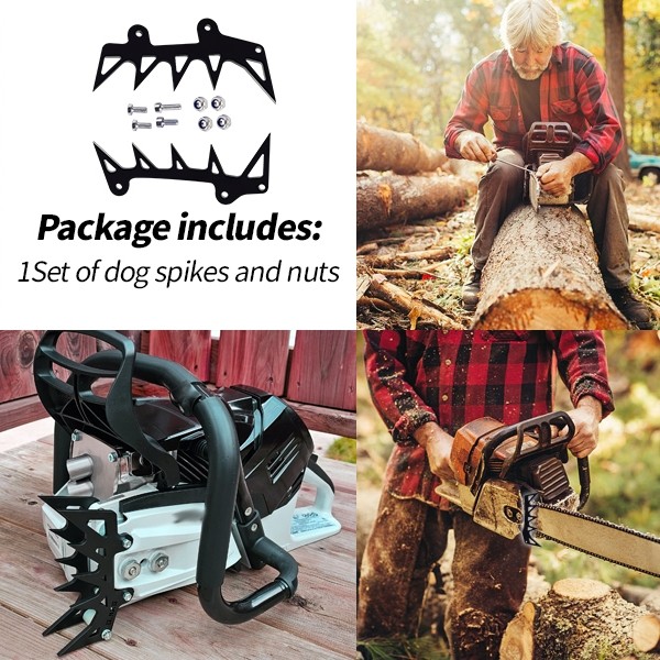 1 Set Dog Spike Set/Bumper Spike Black Fits Stihl MS462 MS500i Chainsaw New