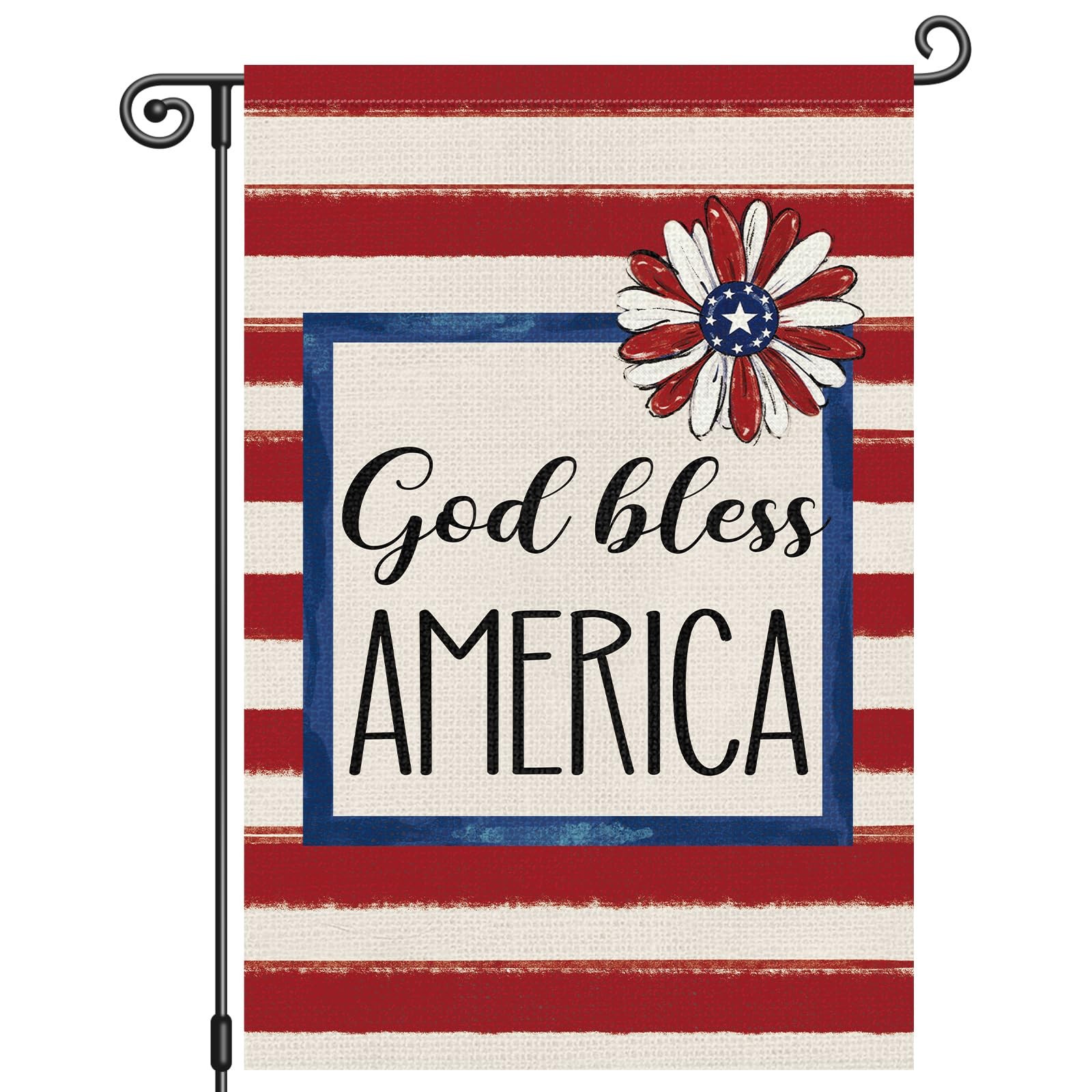 God Bless America Garden Flag 12×18 Inch Double Sided 4th of July Patriotic Gar.
