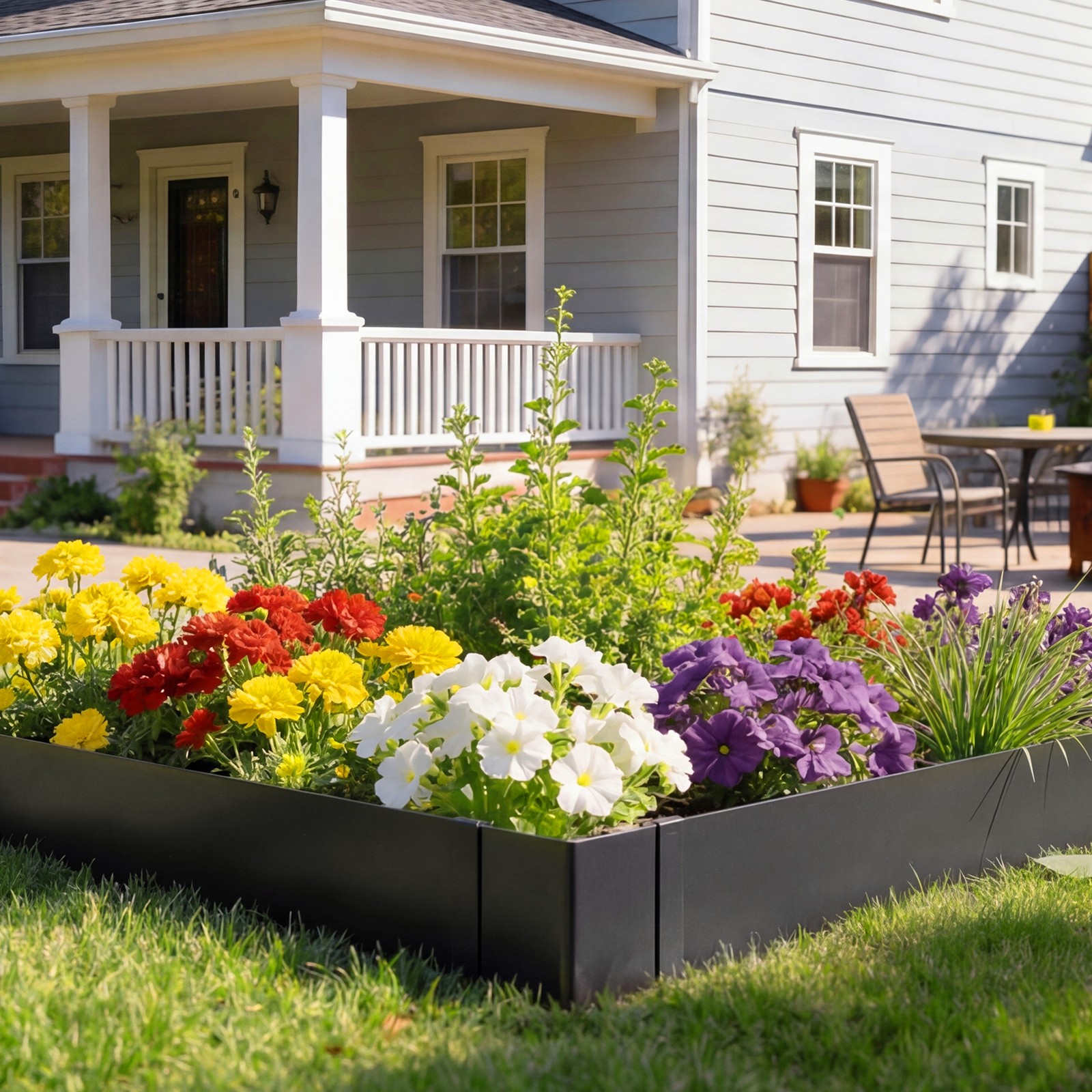 VEVOR Galvanized Steel Landscape Edging 40 x 10 in Metal Garden Edging 6pcs