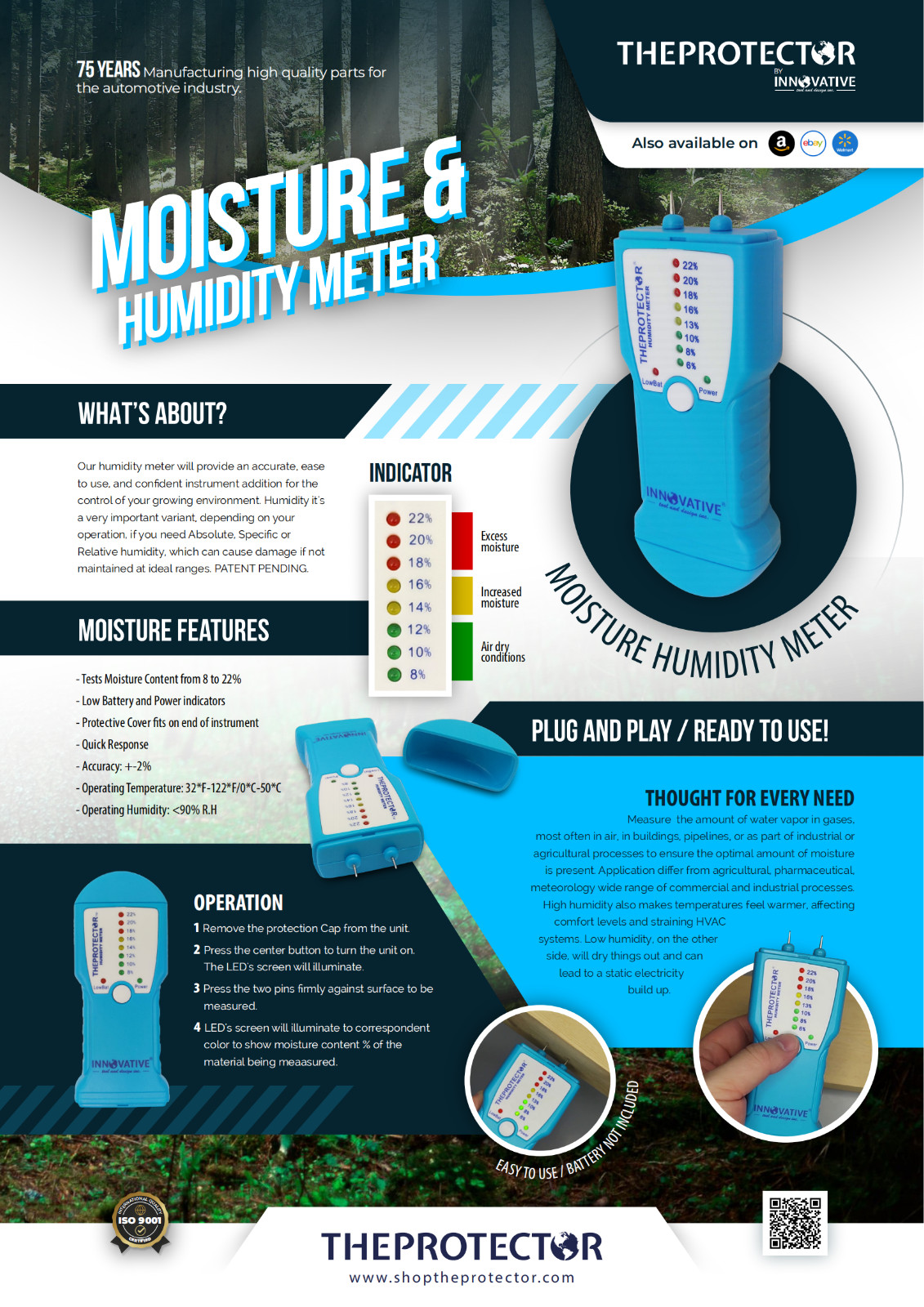 Moisture meter, humidity meter, humidity bud tester, Meter, humidity, moisture