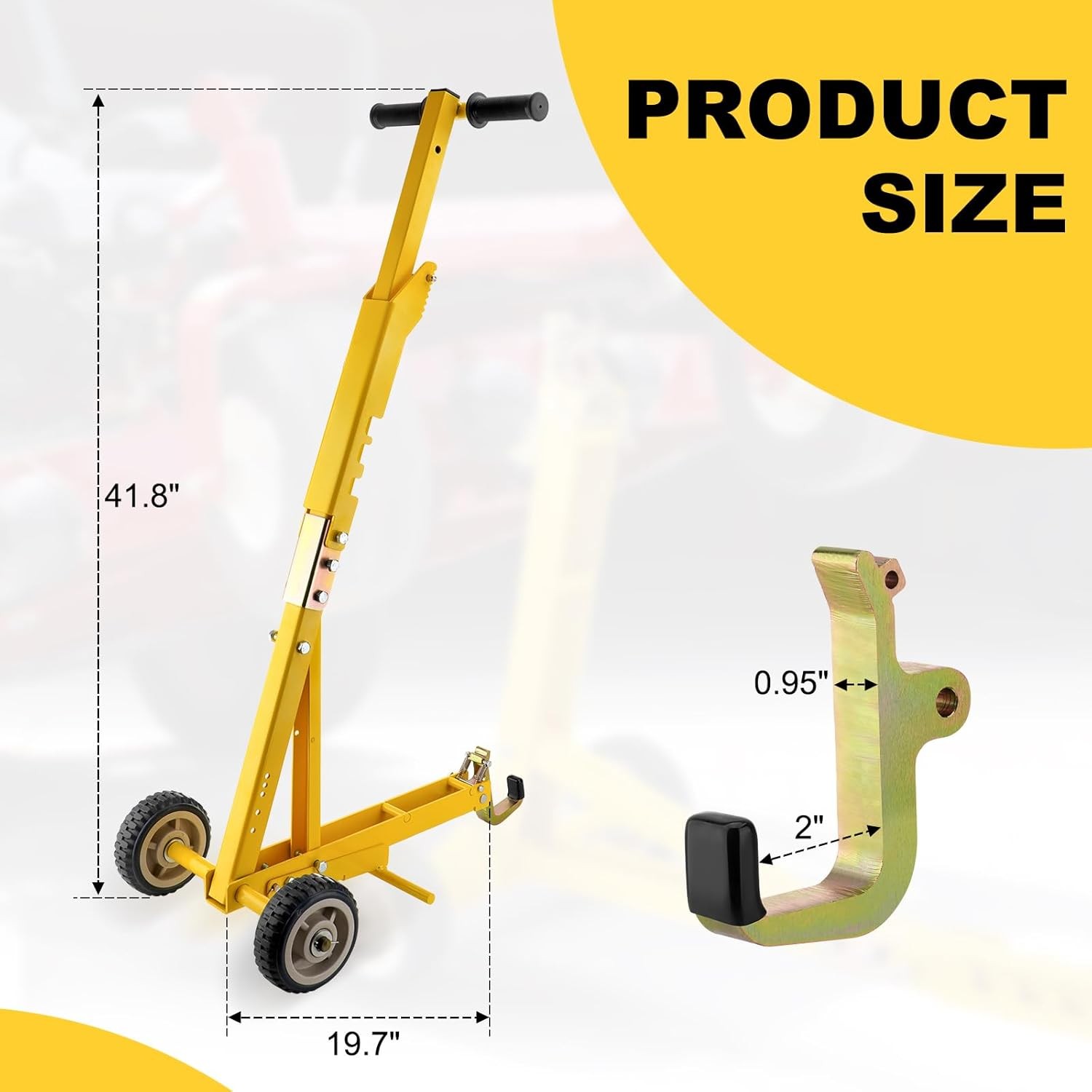 800Lbs Lawn Mower Lift Jack Telescopic Lifting Tool Maintenance Garden Tractors