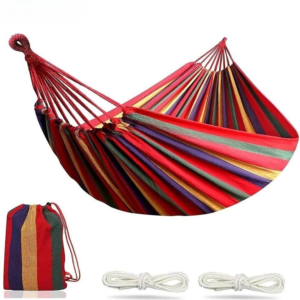 Large Single Person Hammock With Up To 300Lb Capacity, Sturdy All-Weather