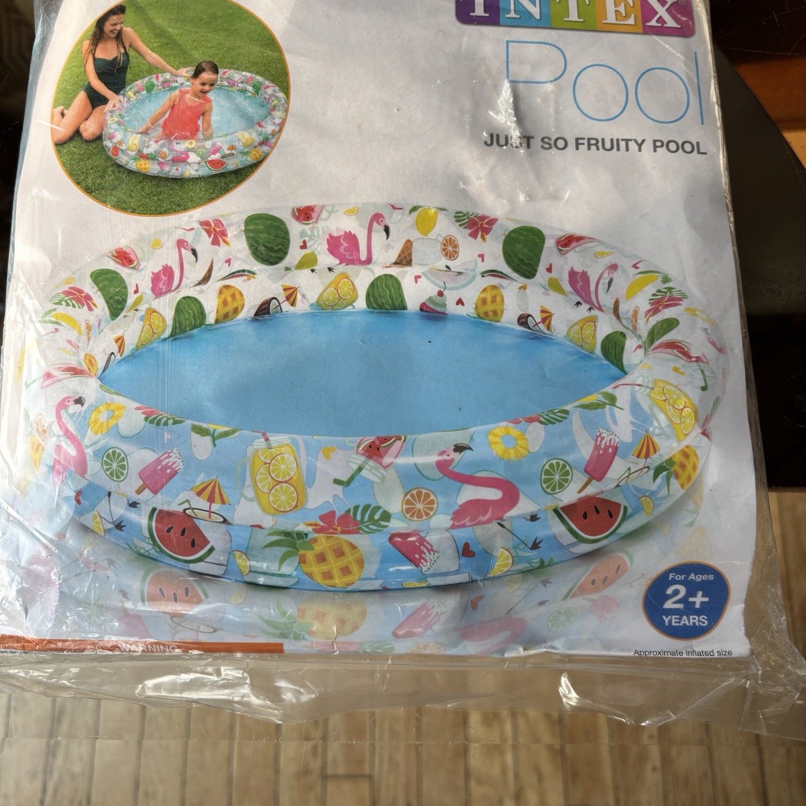 Intex Inflatable Just So Fruity Pool For Ages 2+ Years NEW UNOPENED