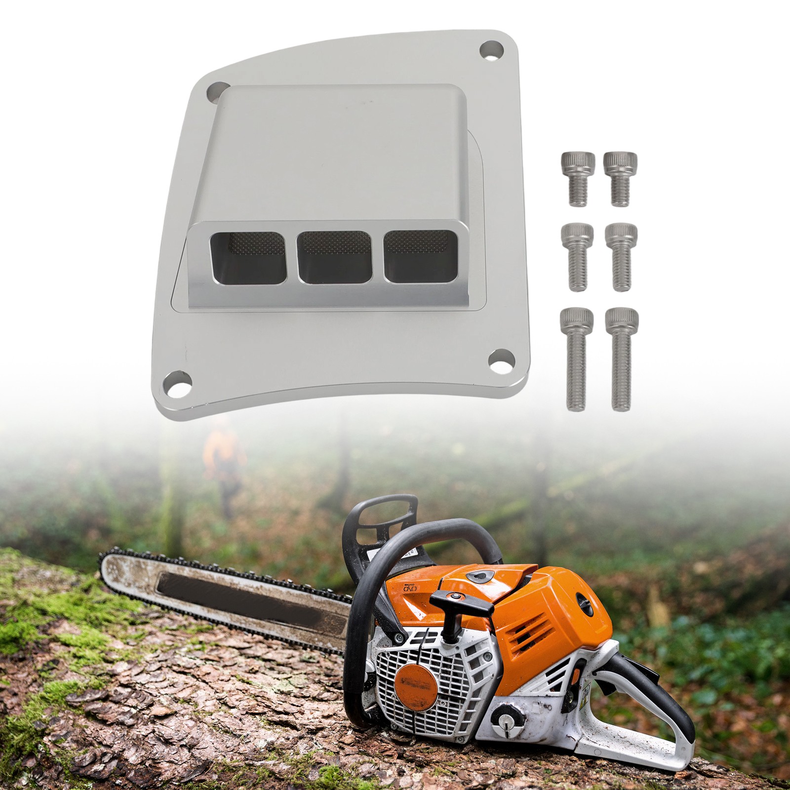 For Stihl MS500i Chainsaw Performance Muffler Exhaust Aluminum Cover Kit US