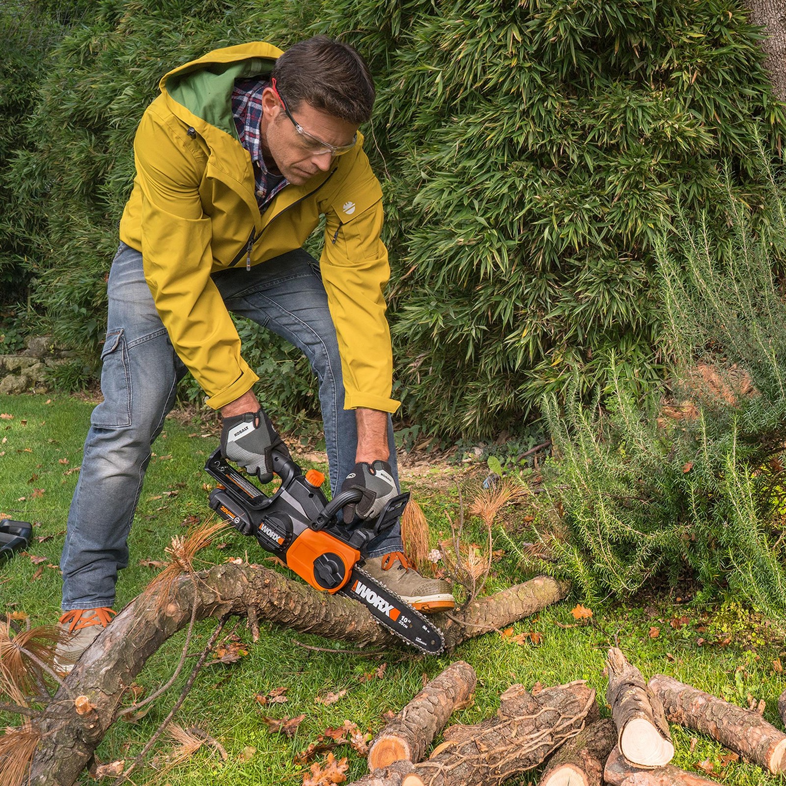WG322.9 Worx 20V 10″ Cordless Chainsaw – Tool Only (No Battery or Charger)