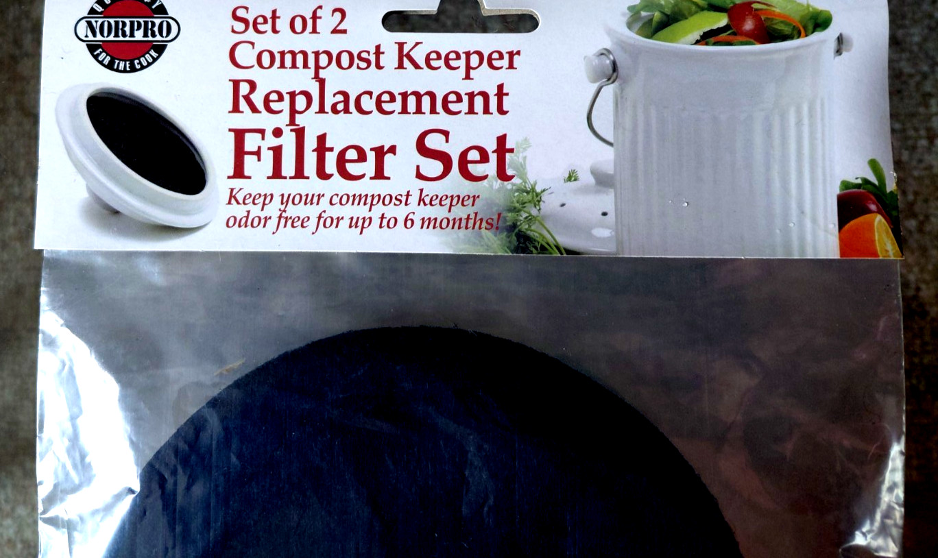 Compost Keeper Replacement Filter, Charcoal, 2-Pk. 93F, Black, Lot of 3