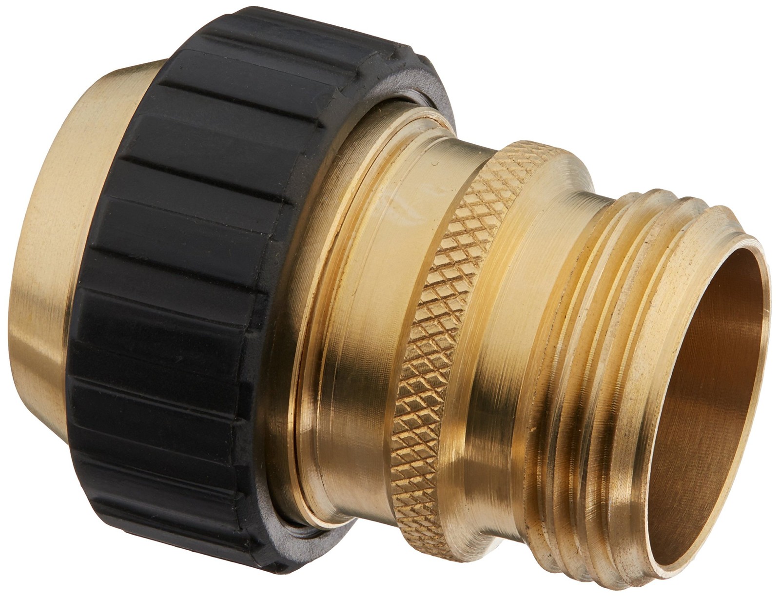 5/8 In Brass Garden Hose Mender Male Repair Coupling Solid Build
