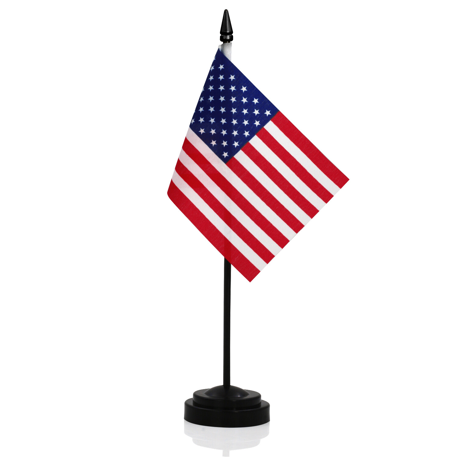 Anley USA Deluxe Desk Flag Set – 6 x 4 inch Miniature American US Desktop Flag