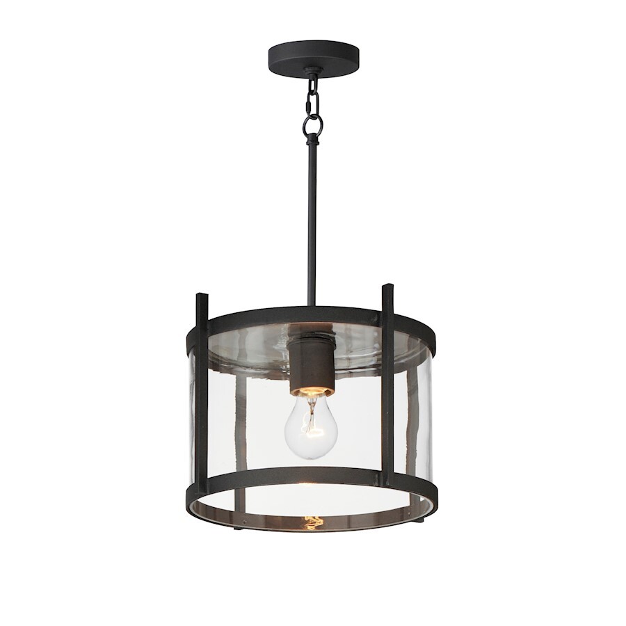 Maxim Lighting Belfry 1 Light Outdoor Flush Mount, Black/Clear – 30061CLBK