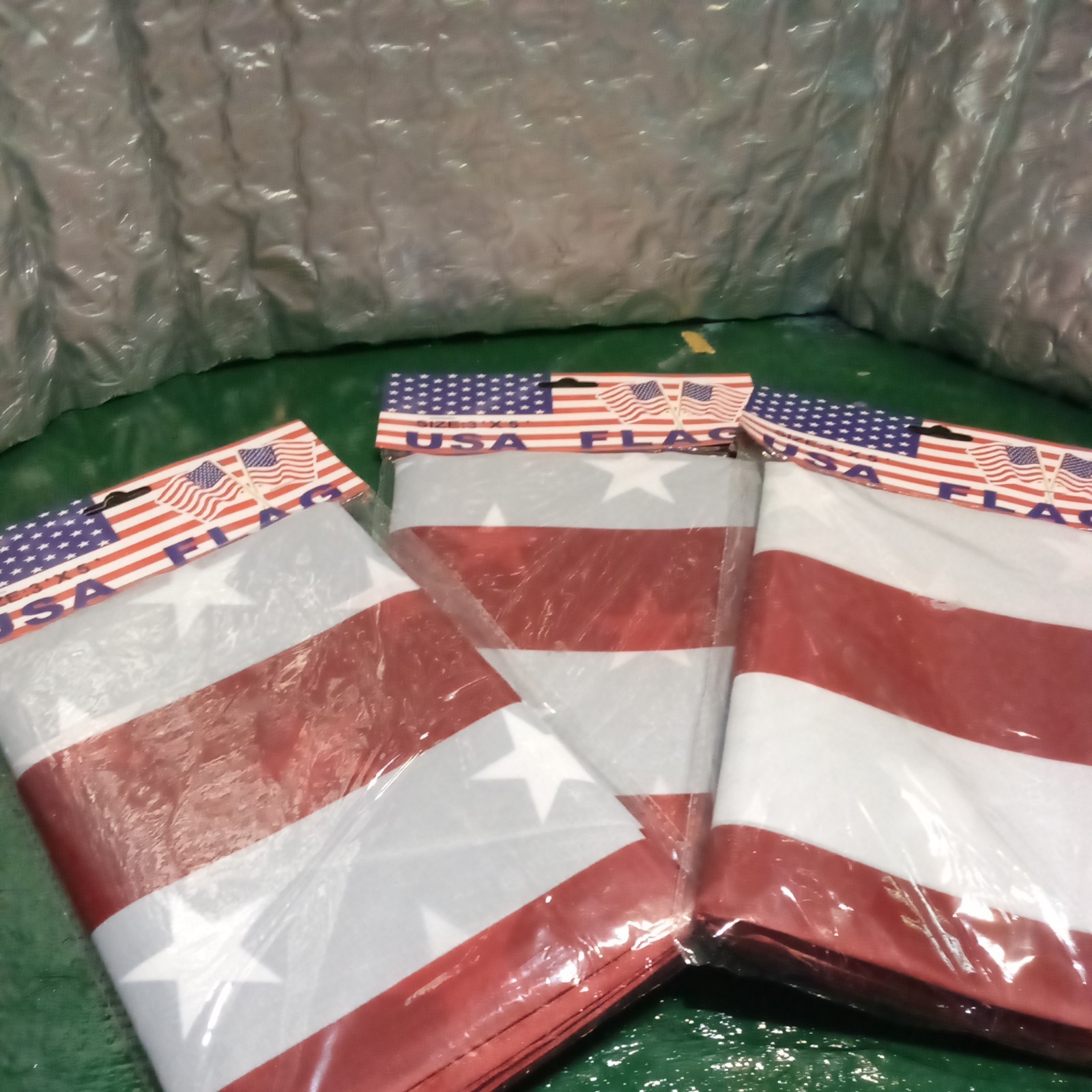 3 Pc-USA Flag 3′ x 5′ National Flag Red White Blue for July 4th