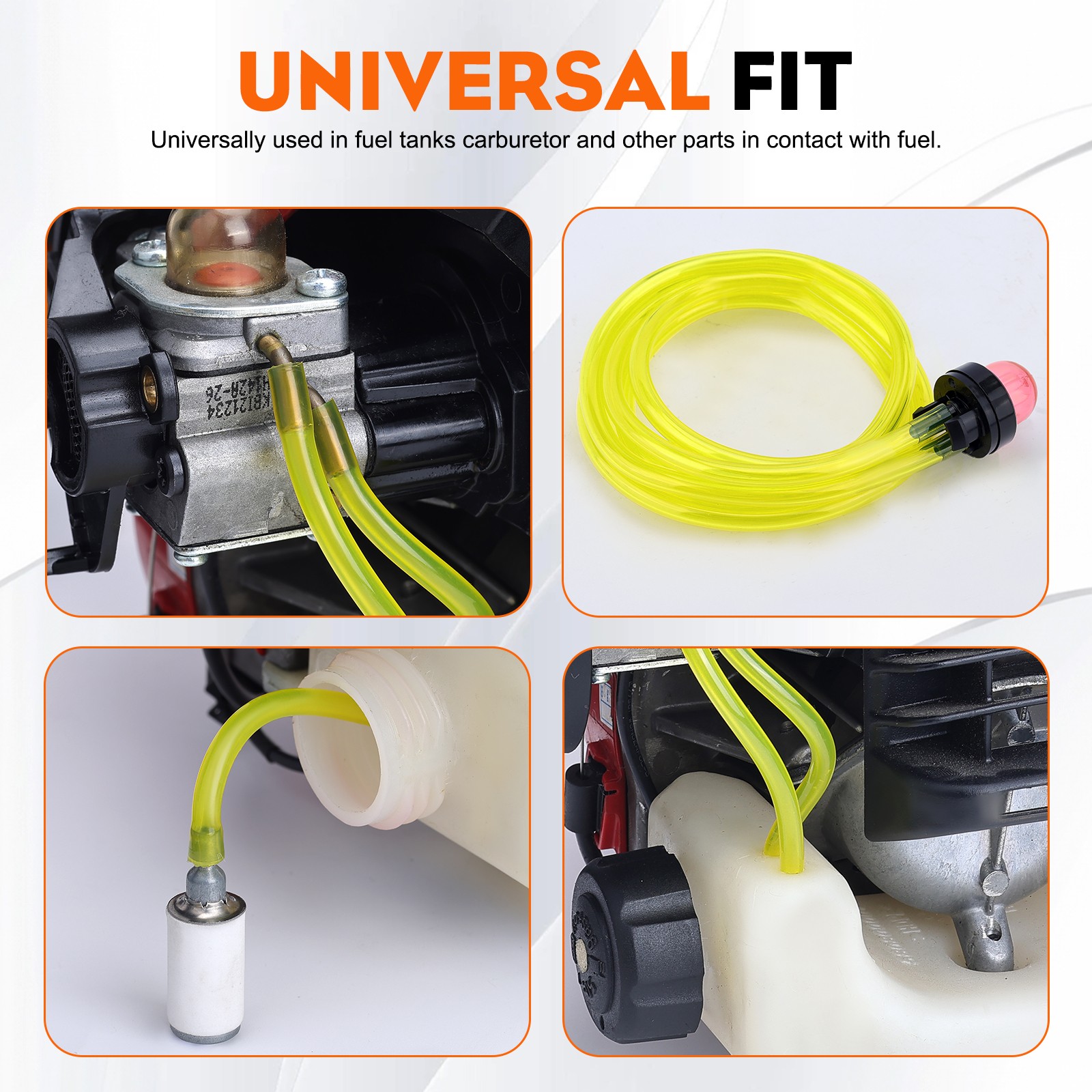 4 Sizes Petrol Fuel Gas Line Hose Pipe Kit For Trimmer Chainsaw Blower Engine US