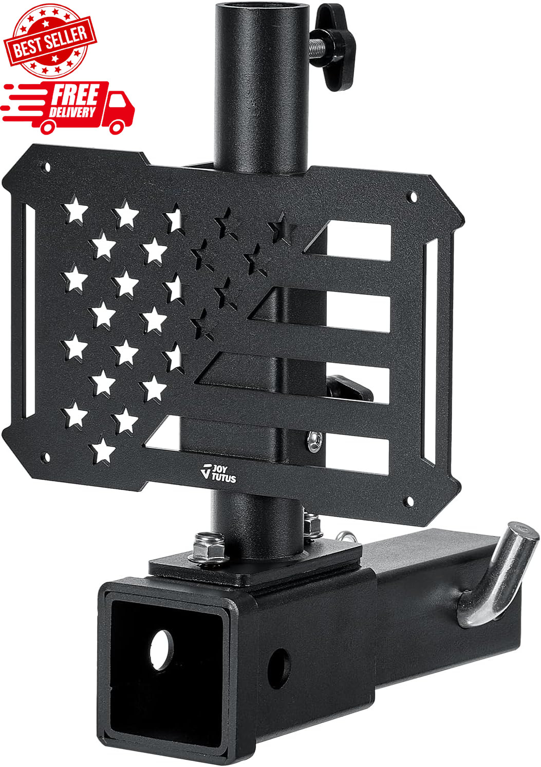 Hitch Flag Pole Holder for Standard 2 Inch Receivers, Fits Truck RV SUV Pickup C