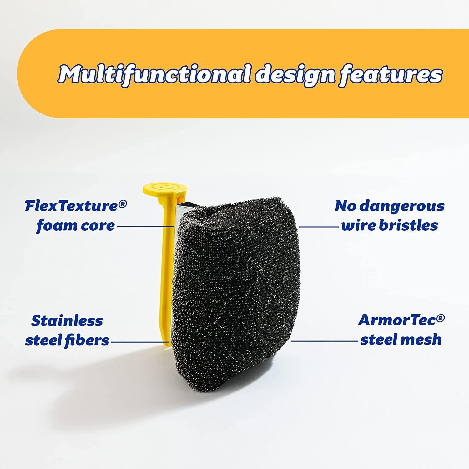 BBQ Cleaning Brush with Scraper & Bottle Opener – Wire Bristle Free Grill Cleane