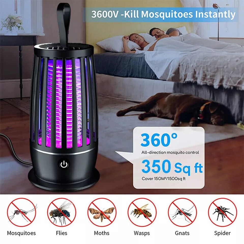 Electric Insect Killer Portable Mosquito Zapper Lamp Indoor Pest Fly Trap 2PACK