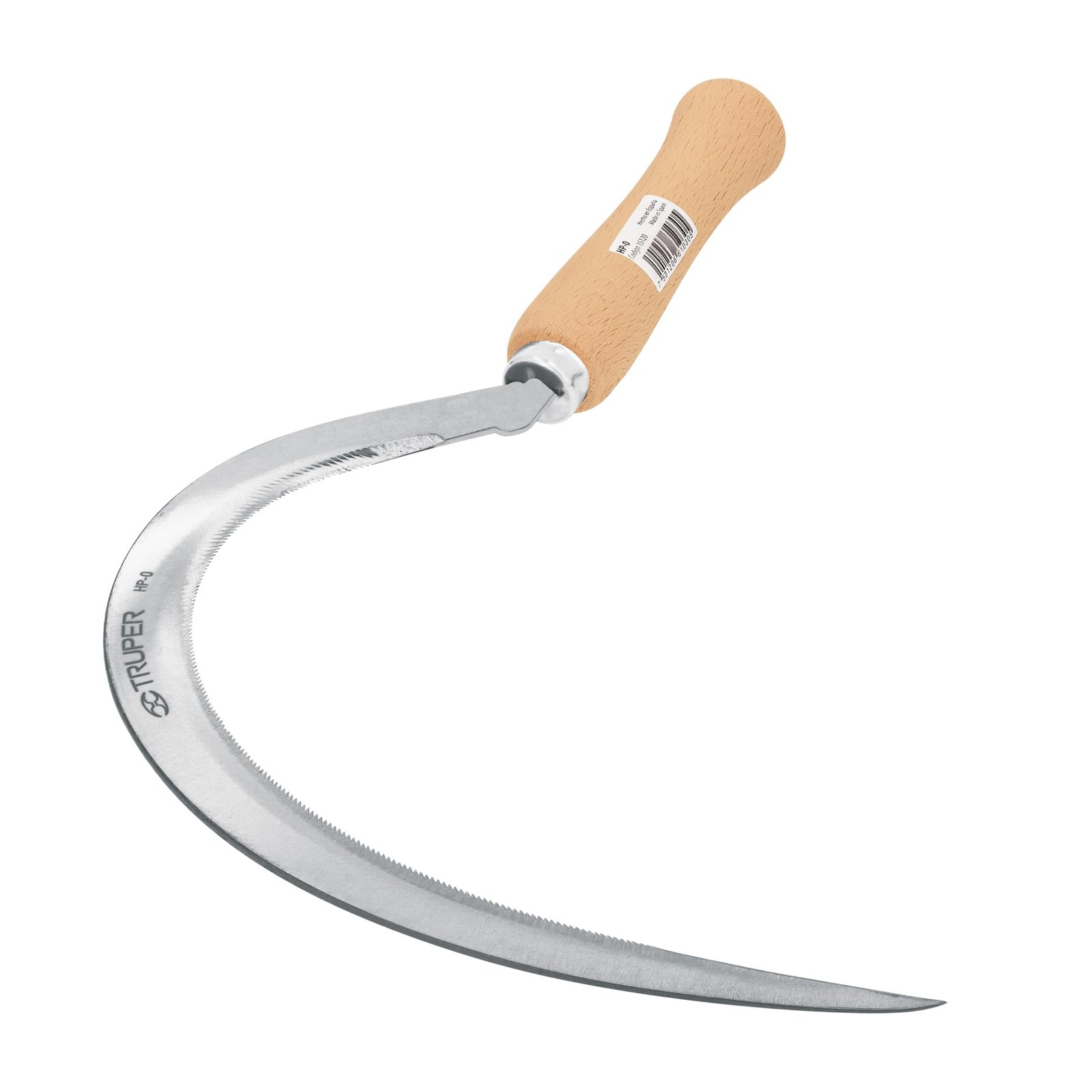 Truper Serrated Grass Sickle 16″, High-Carbon Steel Blade, Lightweight Wooden…
