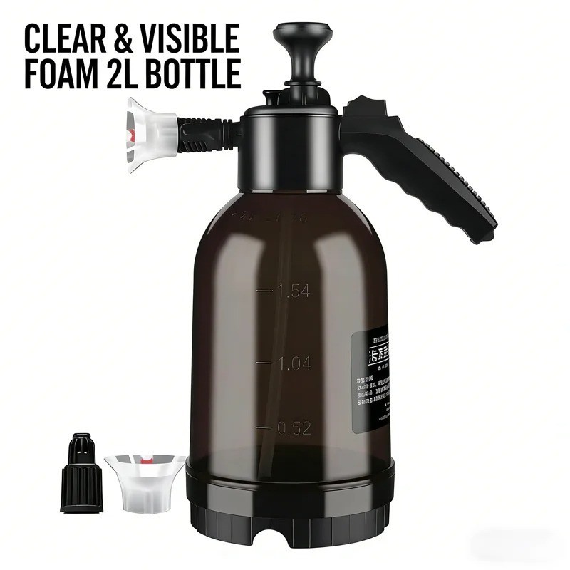 2L Hand Pump Foam Sprayer Pneumatic Washer Foam Spray Gun High Pressure Car Wash