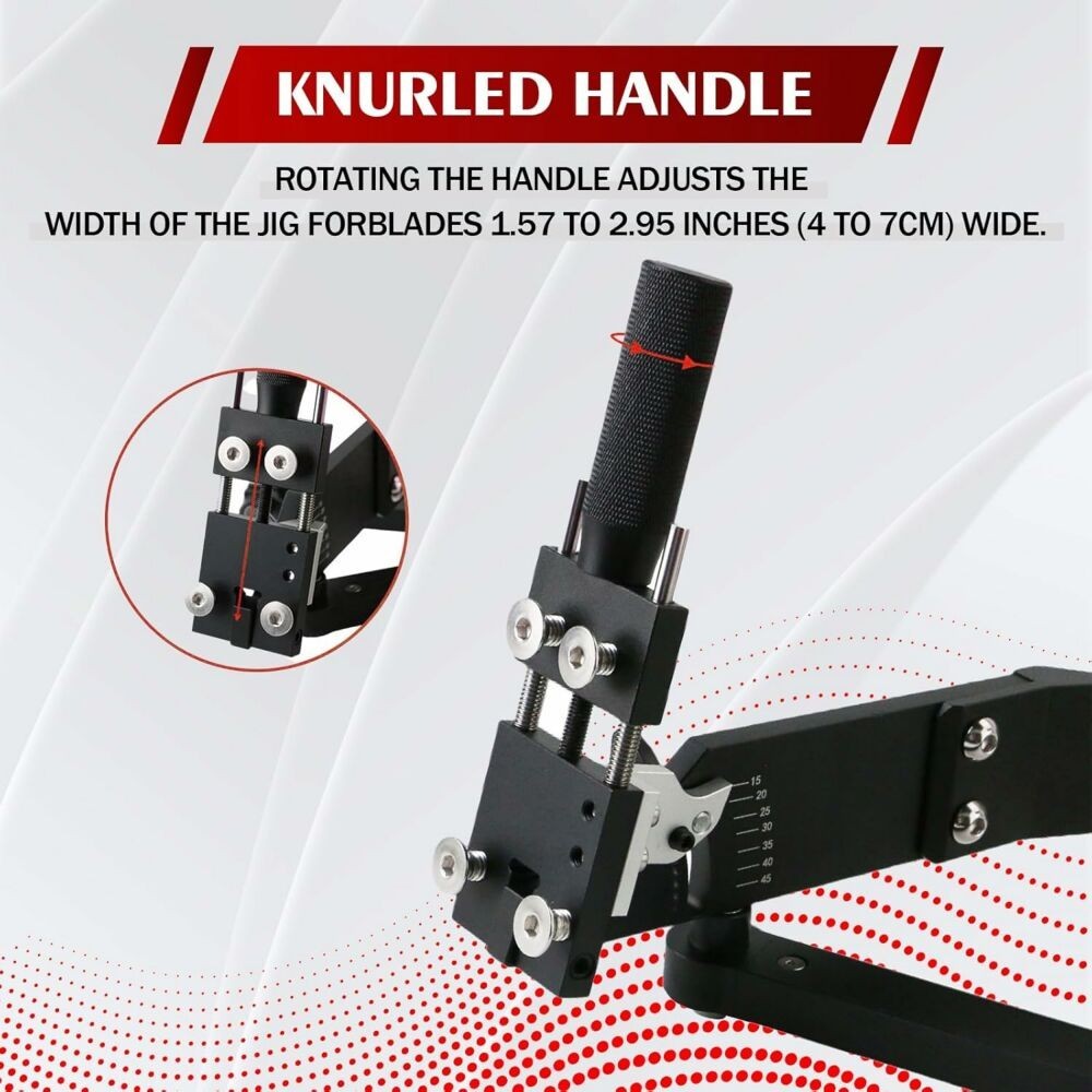 Lawn Mower Blade Sharpener & Magnetic Balancer 42-047 Kit 15°-45° Adjustable