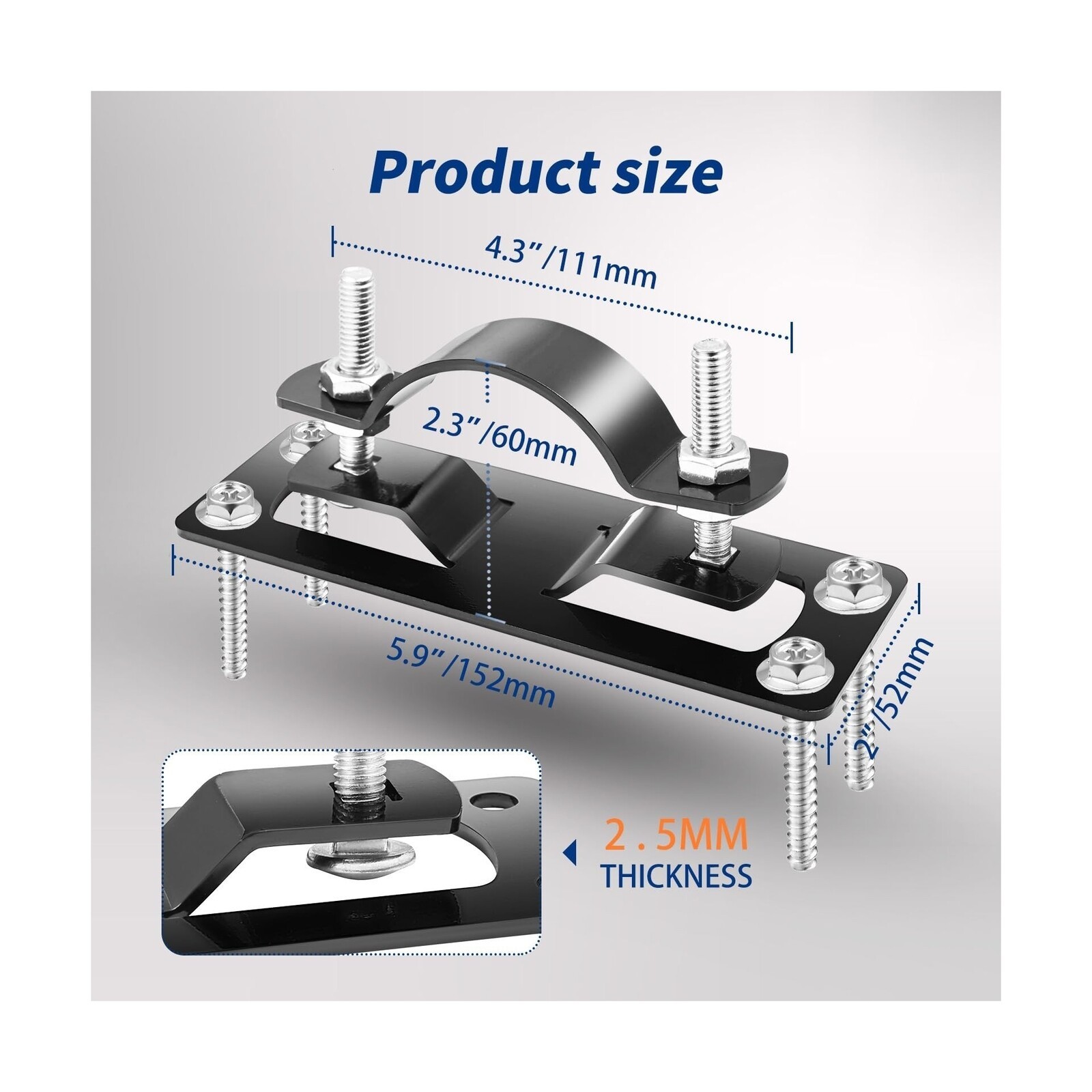 Steel 2 Wood Fence Bracket，Chain Link Wood Adapter，Fence Brackets