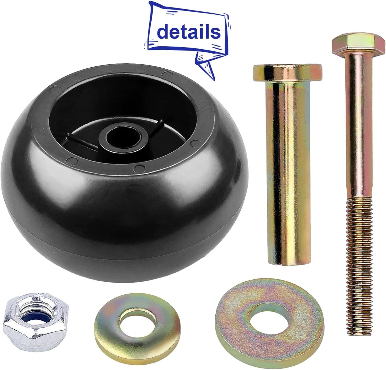 4x Mower Deck Wheels Kit For Exmark 103-3168 116-9981 Kubota Anti Scalp Wheel
