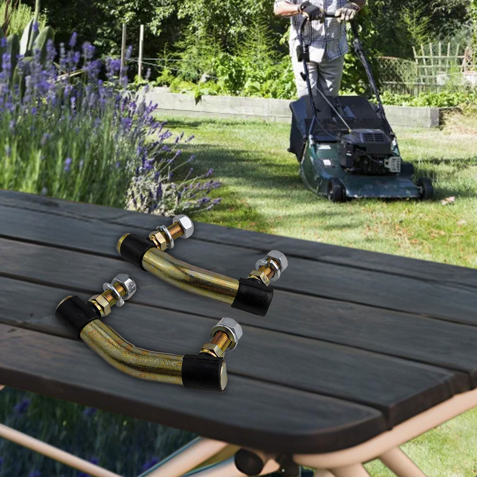Black and Silver For Craftsman Lawn Mower Tie Rod Kit (2pcs Part #597069702)