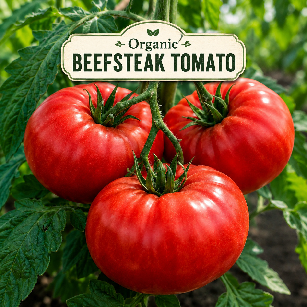 Organic Beefsteak Tomato Seeds Heirloom Non GMO Large Red Slicing Tomato