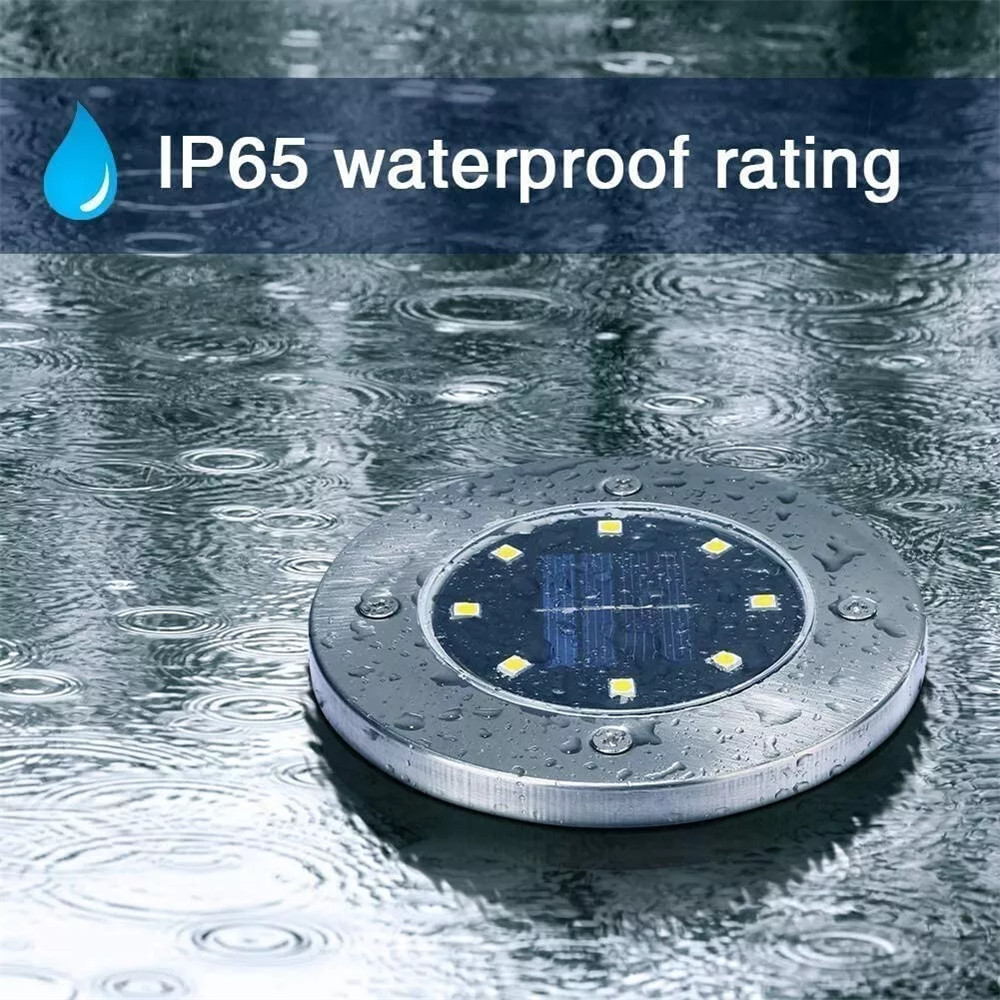 12 Pack Waterproof Warm Solar In Ground Lights Outdoor Garden In Grond Lights