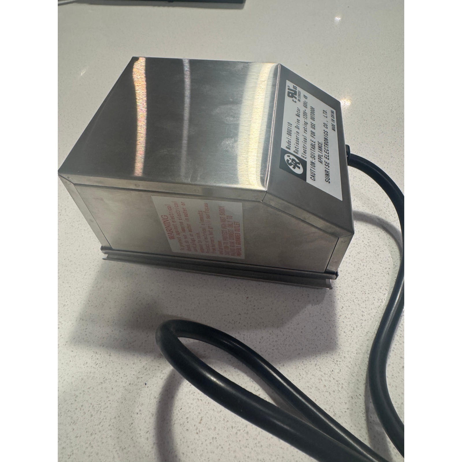 Sunrise Electronics BBQ110 Rotisserie Drive Motor OS Silver Used Tested