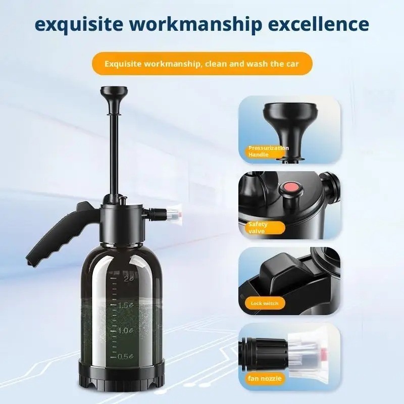 2L Hand Pump Foam Sprayer Pneumatic Washer Foam Snow Foam High Pressure Car Wash