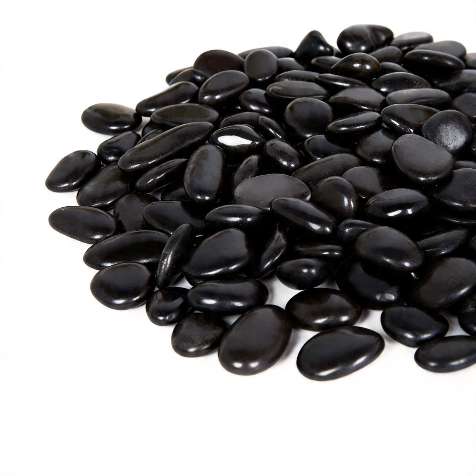NEW 15lb Black River Rocks 1-2 Inch Polished Pebbles for Garden Landscaping US
