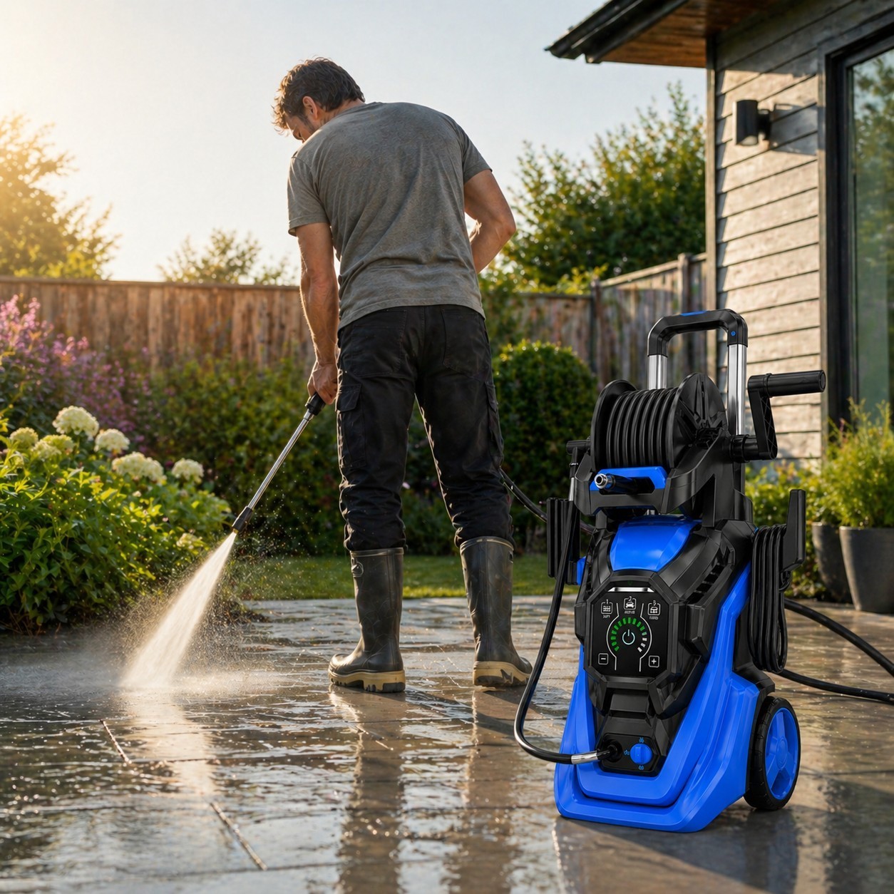 Pressure Washer 5560PSIMAX 3.0GPM, 15-Level Touch Control, Soap Tank, for Yard