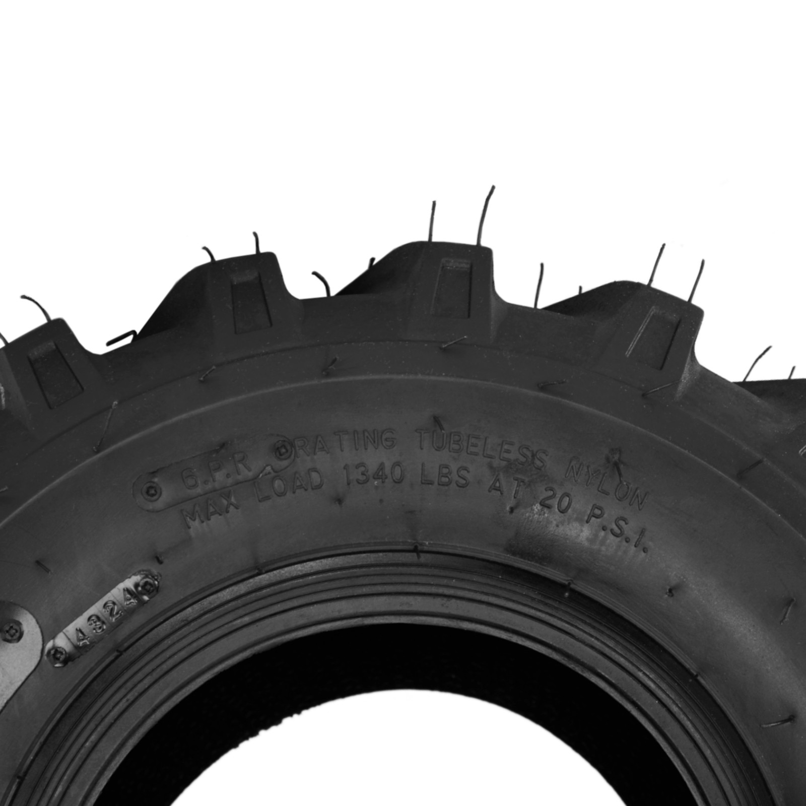 Two 18×8.50-8 18×8.5-8 18×8.5×8 Lawn Mower Tractor Turf Tires 6 Ply Tubeless