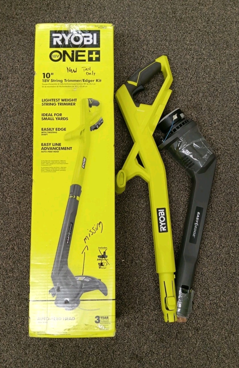 RYOBI 18V ONE+ 10 in. Cordless String Trimmer / Edger – NEW OPEN BOX – Tool Only