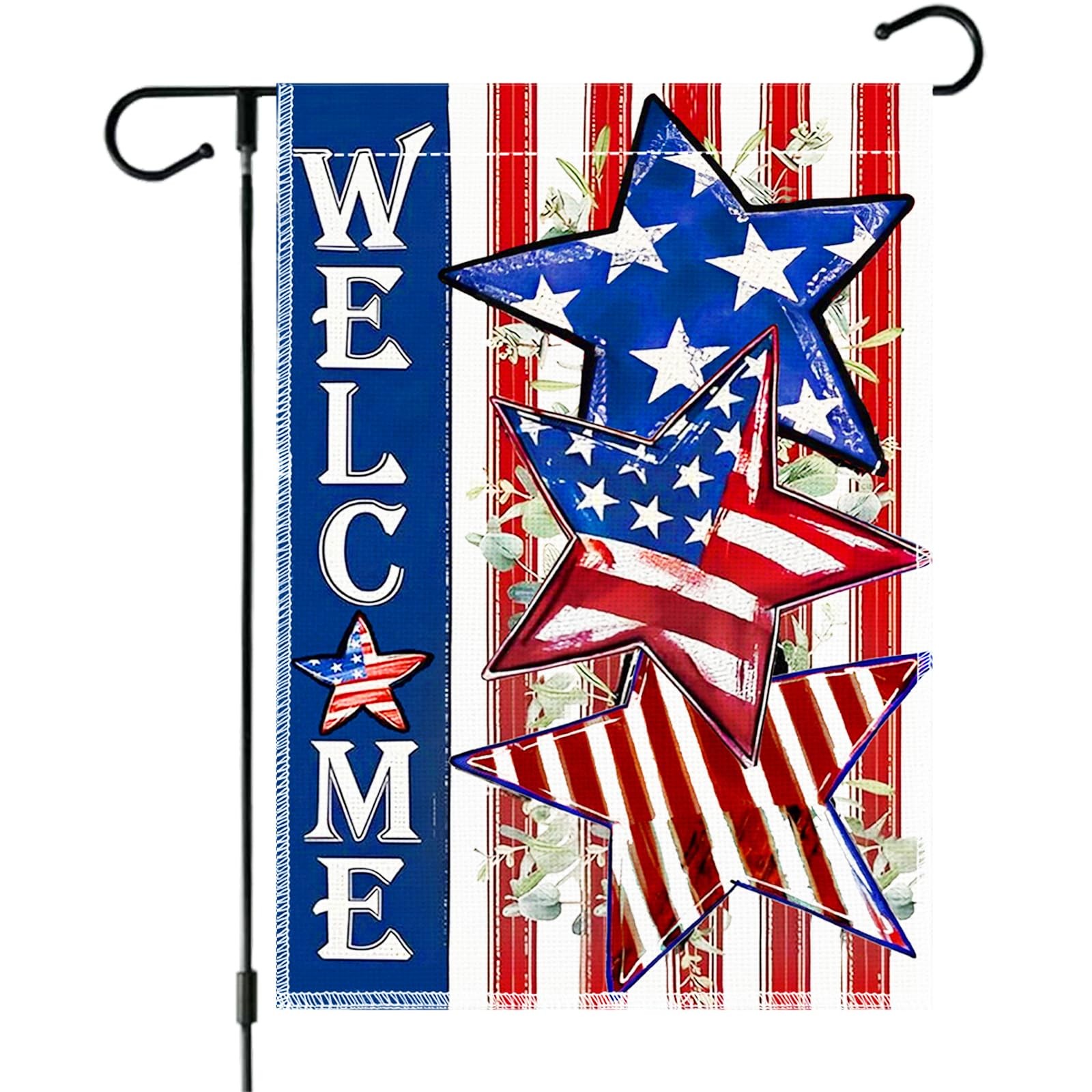 12 x 18 Inches Welcome Garden Flag for Yard Lawn 12 x 18 inches, Multicolor