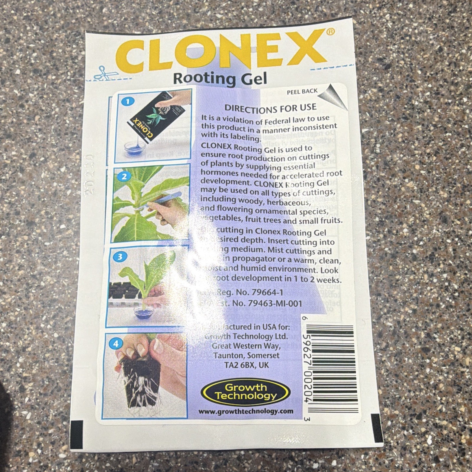 Clonex Rooting Gel Cutting & Rooting Hormone, 0.5 fl oz (15 ml) Packet