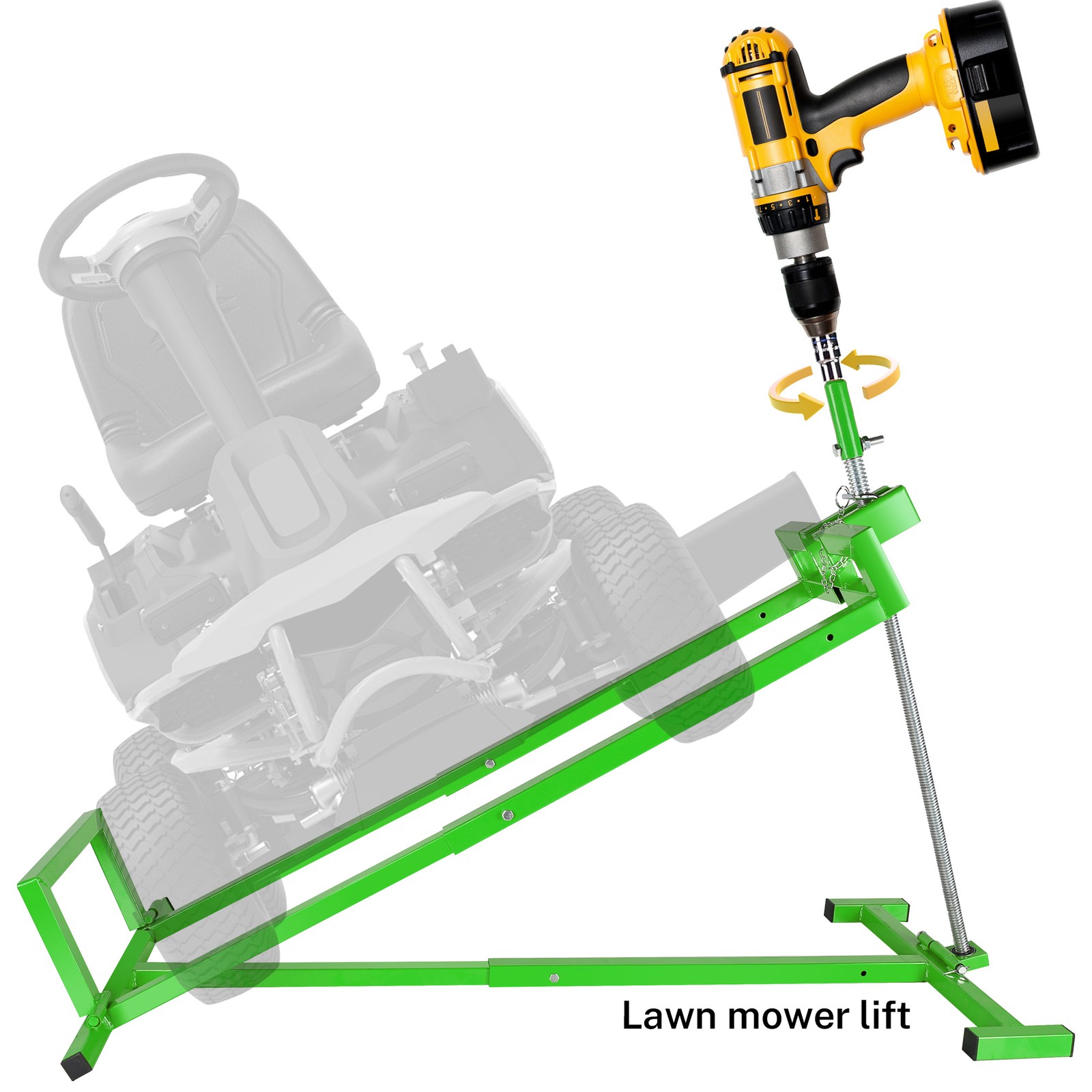 880 Lbs Weight Capacity Telescopic Maintenance Jack for Lawn mowers and Garden