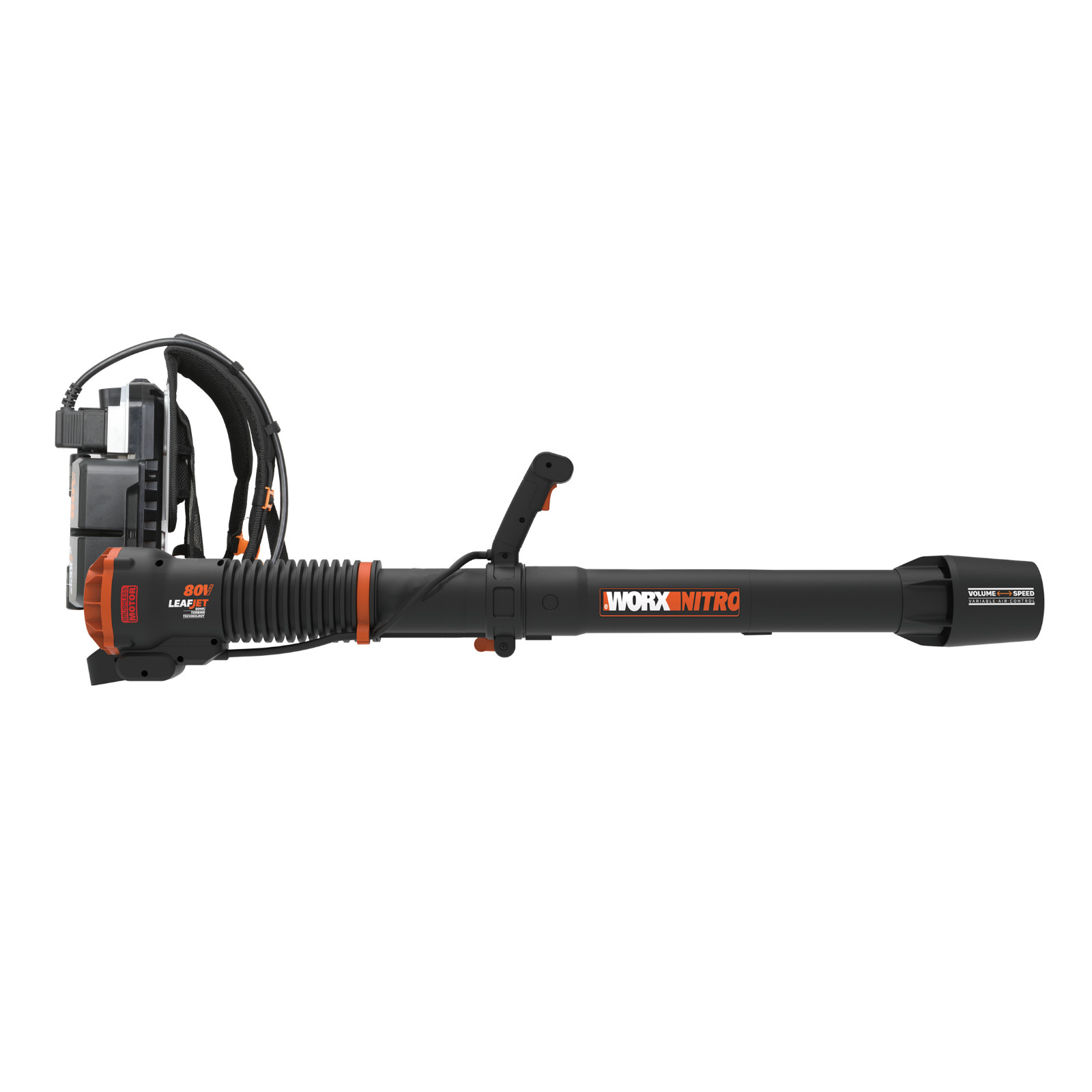 WG572 WORX NITRO 80V Brushless Cordless Backpack Leaf Blower-OB