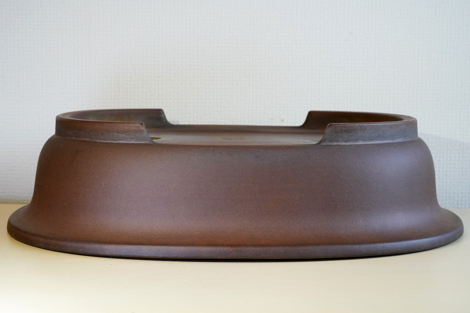 Japanese Bonsai Pot Tokoname NAKANO GYOZAN 17.8″(45.2cm) Unglazed Oval X141