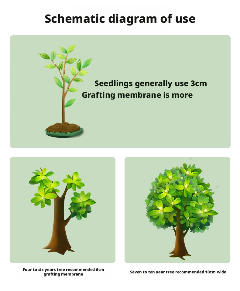 2cm Biodegradable Grafting Tape Plant Bind Belt Gardening Graft Film Eco-Friendl