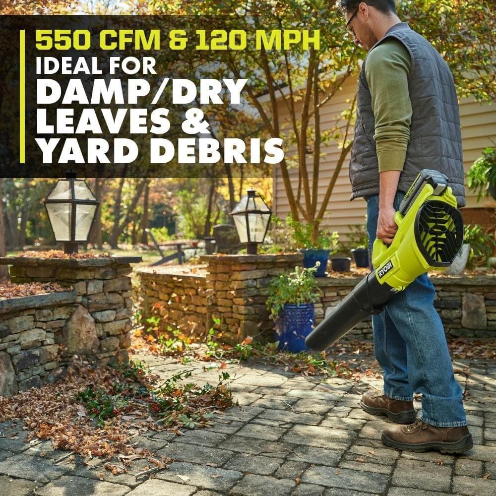 40V 120 MPH 550 CFM Cordless Battery Blower With 4.0 Ah Battery and Charger