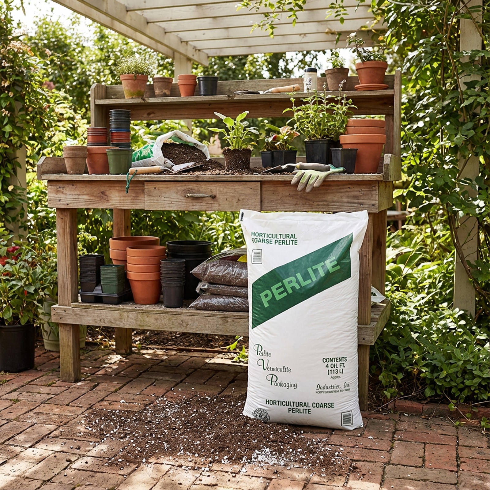 PVP Industries Organic Coarse Perlite Planting Soil Additive, 4 cu. ft., White