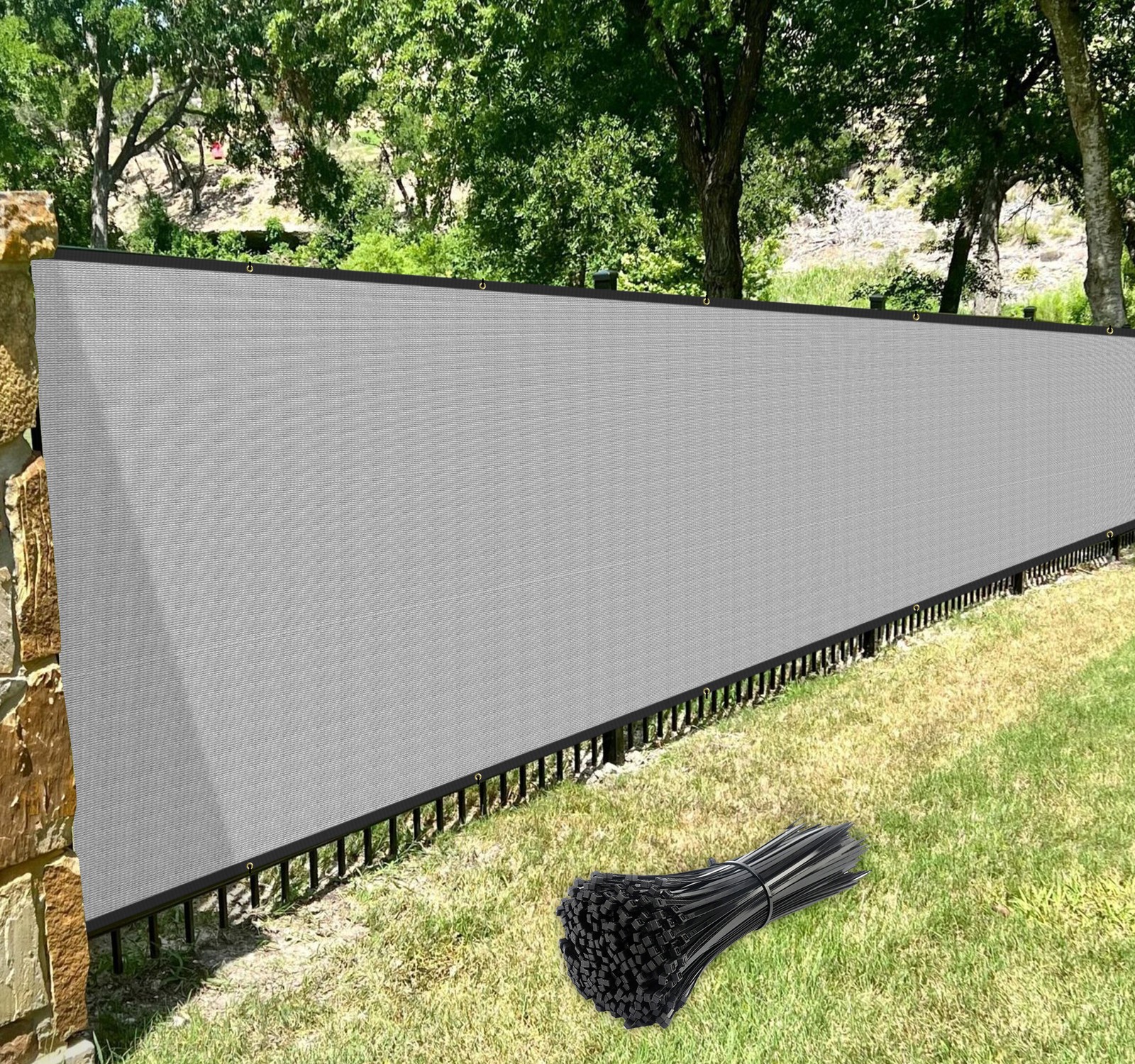 Fence Privacy Screen Cover Mesh Garden Yard 4′ 5′ 6′ 8′ Black Green Beige Brown