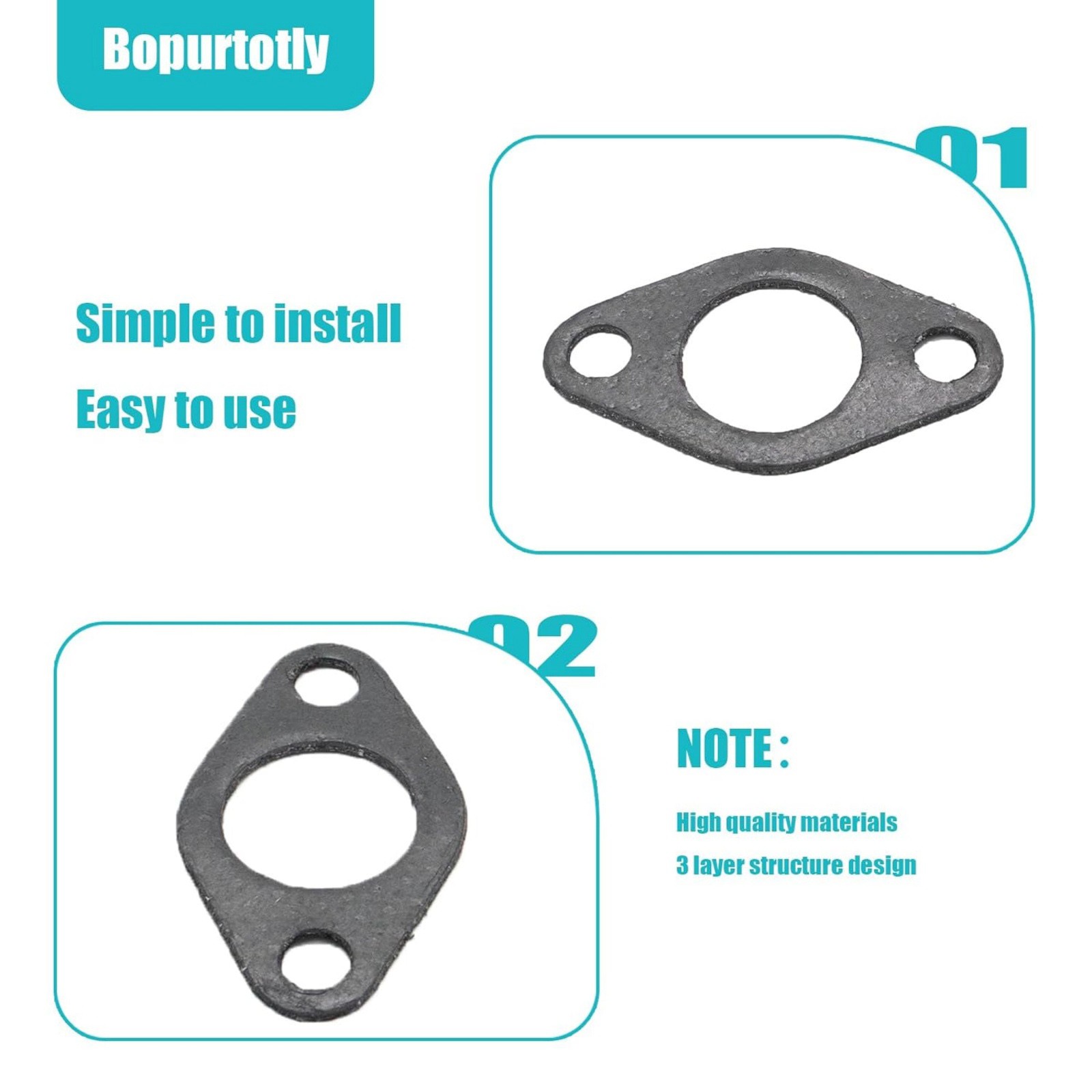 2 Pack Exhaust Gasket 690970 273485 For Briggs Stratton Engines 401000 Graphite