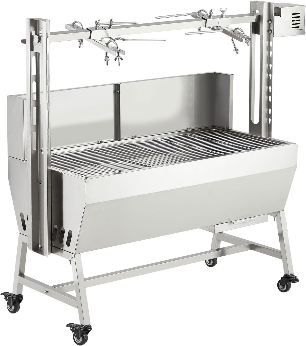 Stainless Steel Electric Rotisserie Grill Whole Pig Lamb Charcoal Spit Roaster