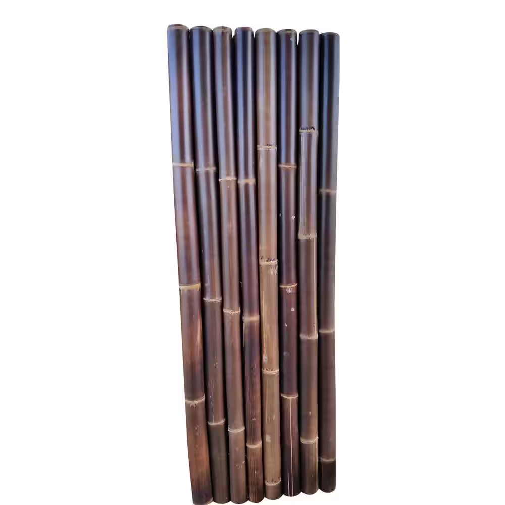 4 In. D X 96 In. L Black Timber Bamboo Pole