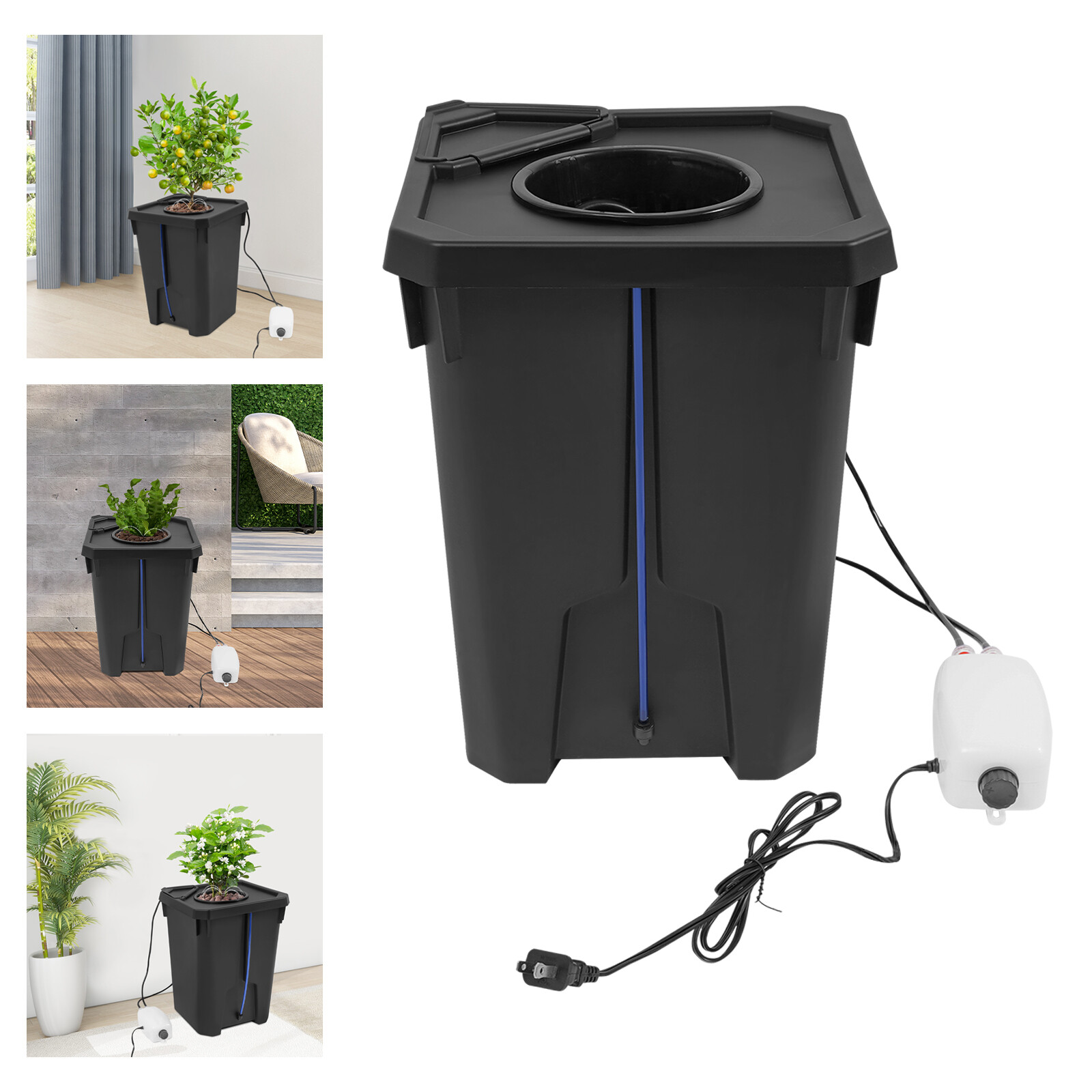 Recirculating Deep Water Culture Hydroponics Growing Culture Bucket System 27L