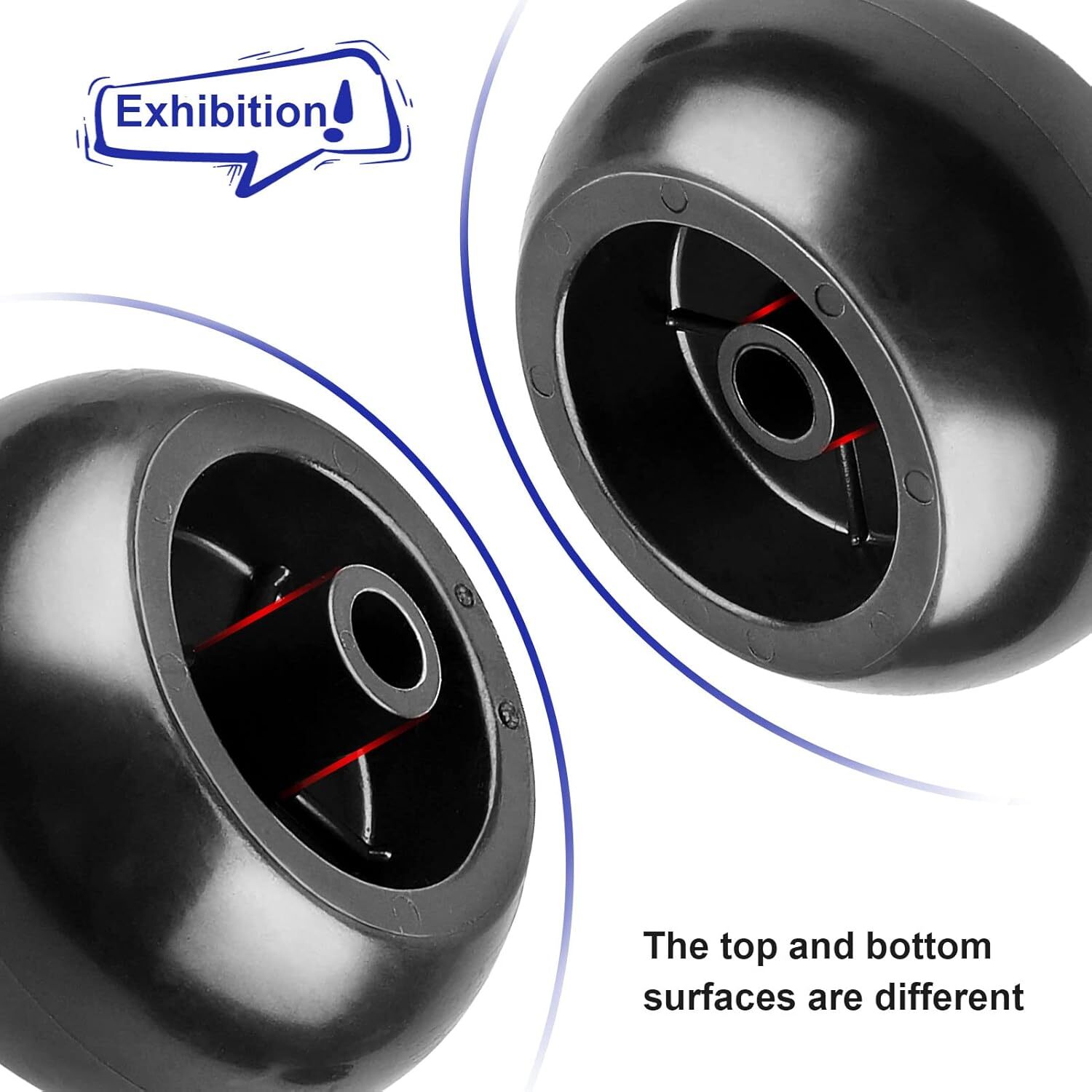 4x Mower Deck Wheels Kit For Exmark 103-3168 116-9981 Kubota Anti Scalp Wheel